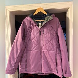 NWT LL Bean Primaloft Packaway Hooded Jacket Violet Size XL
